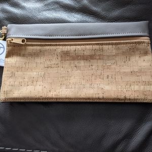 natalie therese genuine cork wristlet